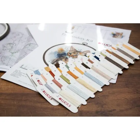 Luca-S Bengal Cat Counted Cross Stitch Kit with Display Hoop {9}