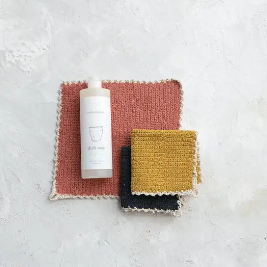 Hello Honey® Artisanal Cotton Blend Crocheted Dish Cloths Set {3}