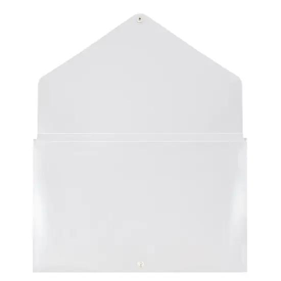 JAM Paper Clear 11" x 17" Snap Closure Plastic Portfolio {3}