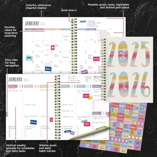 TF Publishing 2025-2026 Jolly Good Year Medium Weekly/Monthly Planner {8}