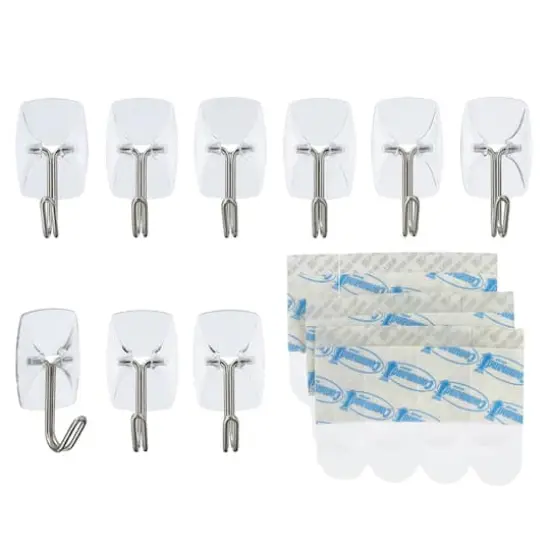 Command&trade; Small Wire Hooks, Clear {6}