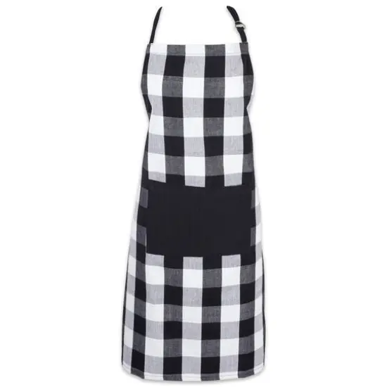 DII&reg; Buffalo Check Chef Apron Black {1}