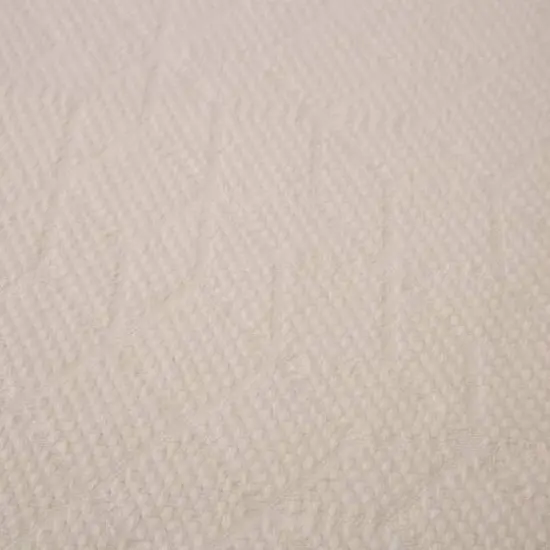 Glitzhome&reg; White Geometry Cotton Woven Throw {7}