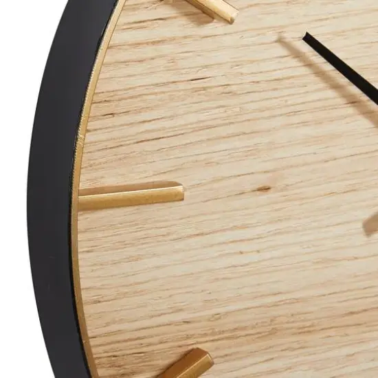 Brown Rustic Wood Wall Clock, 24" x 24" {4}