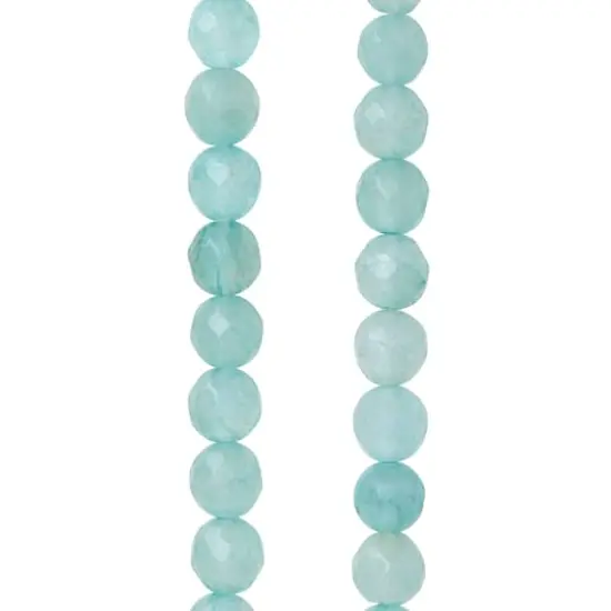 Aqua Faceted Quartzite Round Beads, 6mm by Bead Landing&trade; {1}
