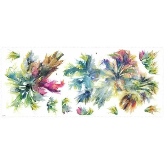 RoomMates Watercolor Palm Trees Peel & Stick Wall Decals {4}