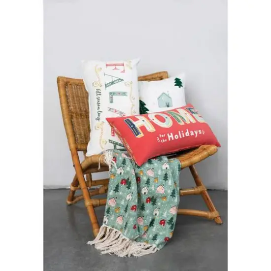 Hello Honey&reg; 24" x 14" Holiday Cotton Lumbar Pillow {3}