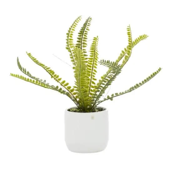 White Ceramic Contemporary Artificial Foliage, 14" x 12" x 13" {1}