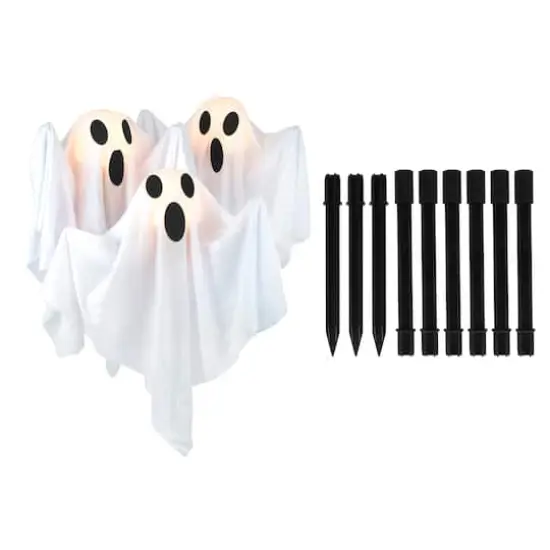 3ct. Warm White LED Lighted Ghost Pathway Markers by Ashland&reg; {1}
