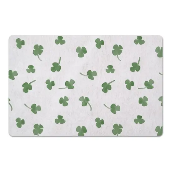 Tiny Shamrock Pattern 27" x 18" Floor Mat {1}