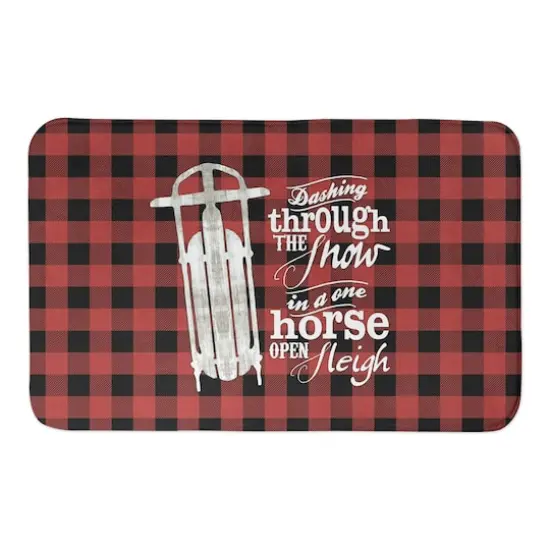 Designs Direct Open Sleigh Buffalo Check Bath Mat, 34" x 21" {1}