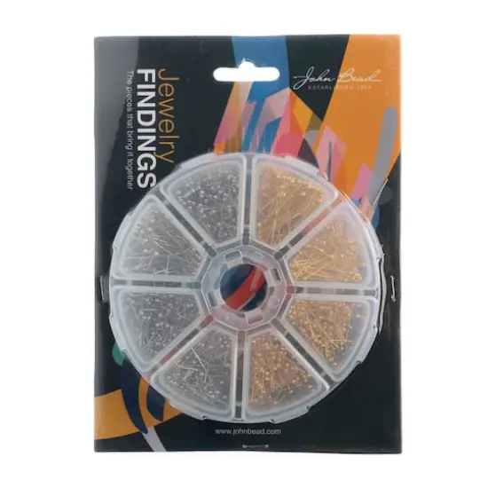 John Bead Ball Head Pins Round 8 Slot Jewelry Findings & Making Kit, 700ct. {4}