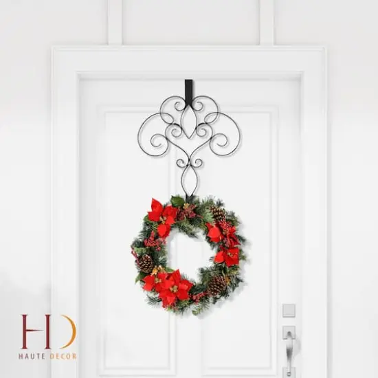 Haute Decor 18" Black Scrollwork Wreath Door Hanger {3}