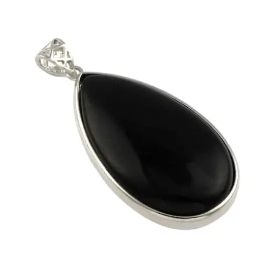 Black Jasper Teardrop Pendant by Bead Landing&trade; {1}