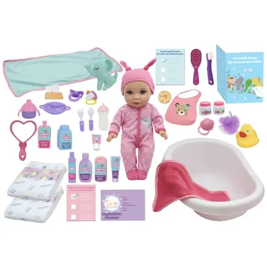 Little Darlings Baby Doll Feed & Care Deluxe Playset {1}