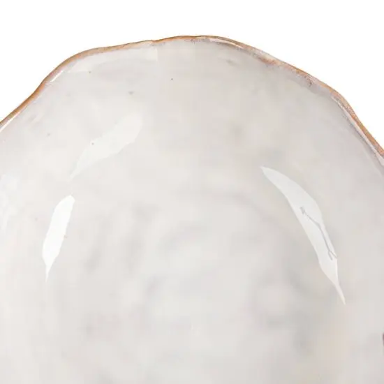 Hello Honey&reg; 8" White Tri-Section Stoneware Dish {12}