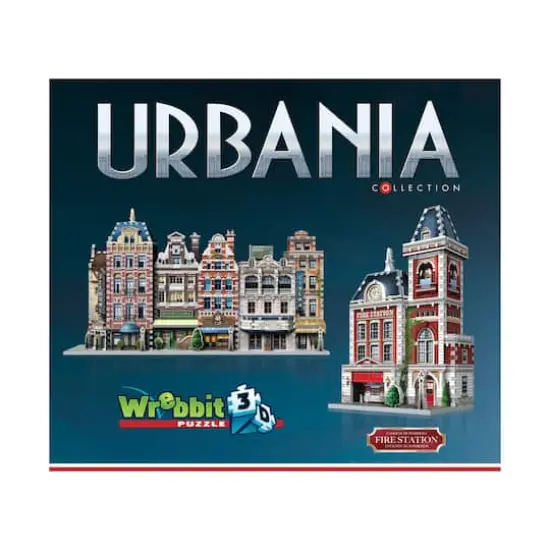 Urbania Collection - 4 3D Puzzles: Hotel, Cinema, Cafe, and Fire Station: 1165 Pcs {12}