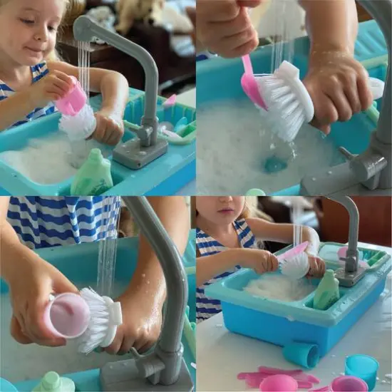 The Bubble Factory SPLASHFUN Wash-up Kitchen Sink Play Set {9}