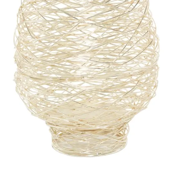 CosmoLiving by Cosmopolitan Gold Metal Candle Holder Set {4}