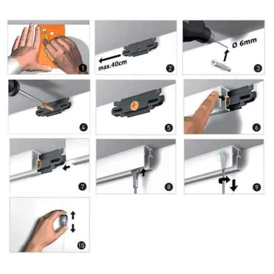 HangZ&reg; 6ft. Gallery Rail Hanging System {14}