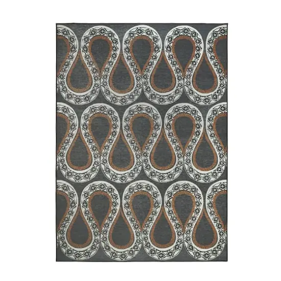 My Magic Carpet Serpentine Washable Rug Slate Grey {1}