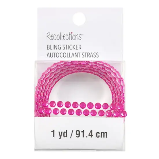 Bling on a Roll&trade; Double Row Rhinestones by Recollections&trade; Dark Pink {5}