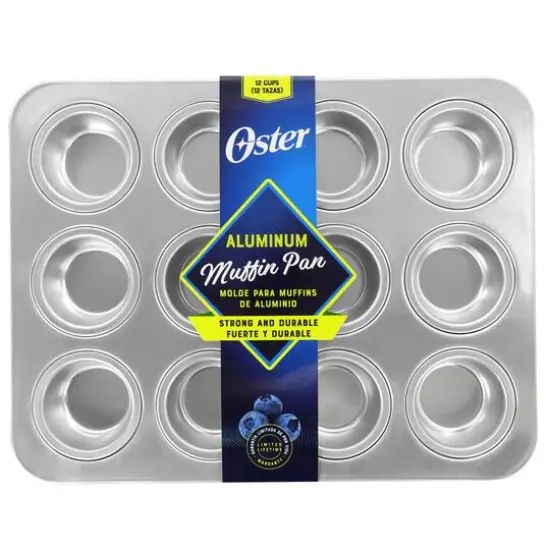 Oster Baker's Glee Silver 12 Cup Aluminum Muffin Pan {5}