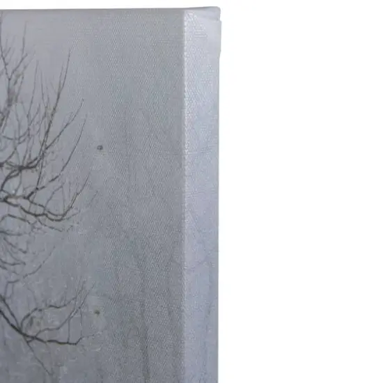 Lighted Winter Cottage Forest Scene Christmas Canvas Wall Art {4}