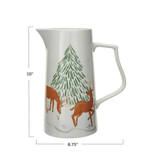 Hello Honey&reg; 2qt. Deer & Tree Stoneware Pitcher {4}