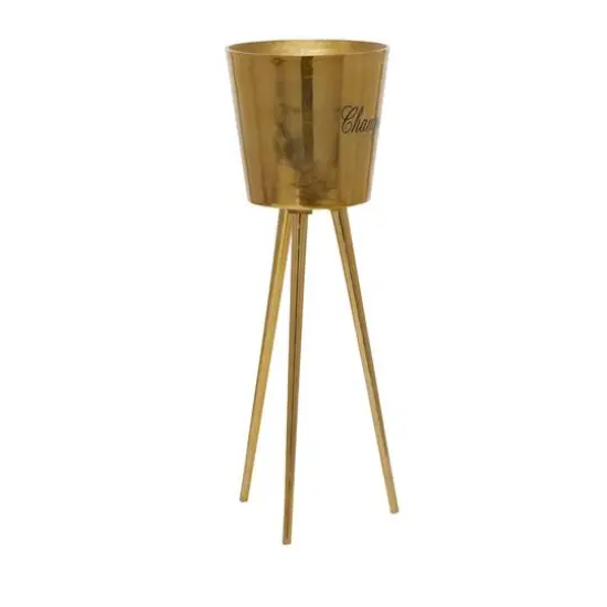 Gold Modern Wine Holder, 10" x 10" x 28" {4}