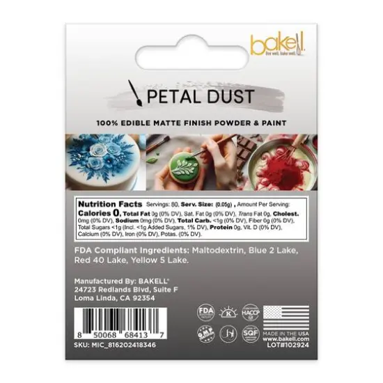 Bakell&reg; Petal Dust Edible Matte Finish Powder Black {6}