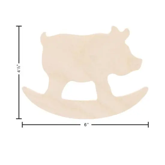 Leisure Arts&reg; 6" Rocking Pig Wood Shape {4}