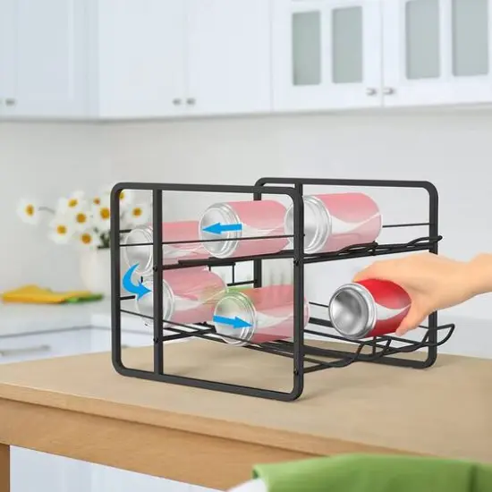 NEX&trade; 12oz. 20-Can Capacity Black Beverage Organizer and Dispenser {7}