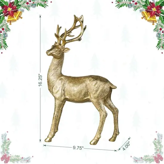 Glitzhome&reg; 16.25" Standing Reindeer Table D&eacute;cor {9}