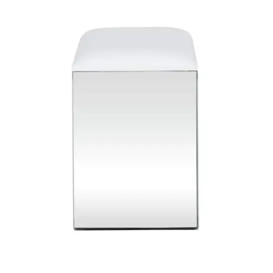 21" Silver Wood Glam Stool {4}