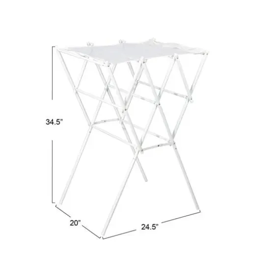 Household Essentials 34" White Clothes Drying Rack {5}