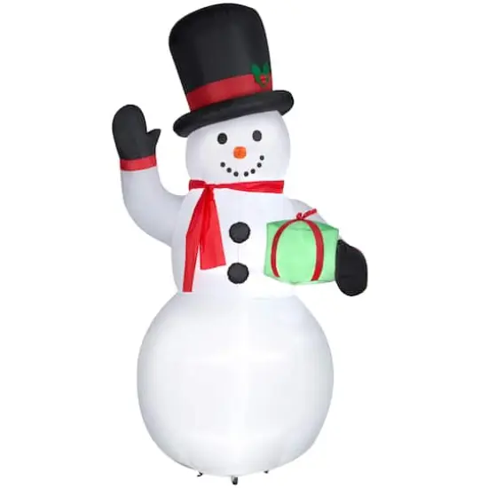 10ft. Airblown&reg; Inflatable Christmas Snowman with Gift Box {1}