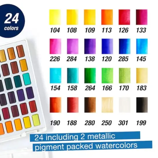 Faber-Castell 24 Color Watercolor Pan Set {4}