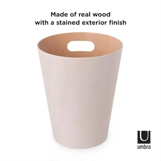 Umbra 2gal. Woodrow Trash Can White {4}