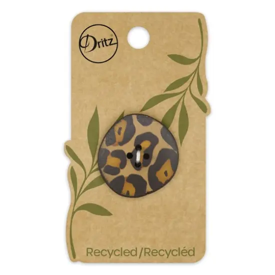 Dritz&reg; 30mm Cheetah Recycled Leather Buttons, 3ct. {1}