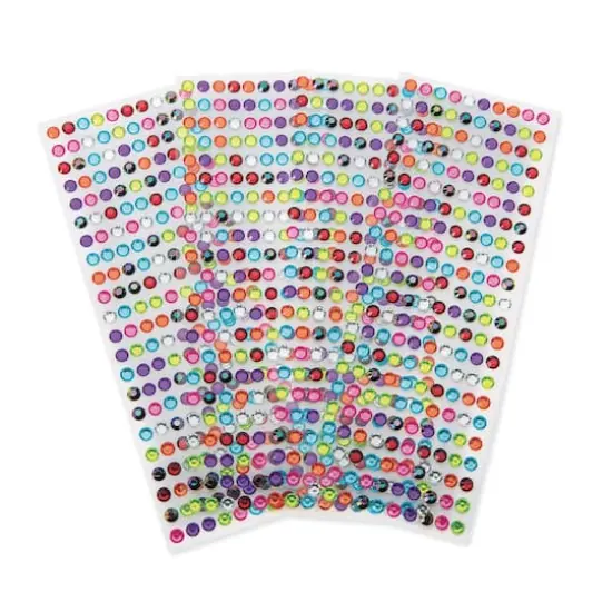 Color Splash!&reg; Adhesive Round Gems, 8mm, 880ct. {1}