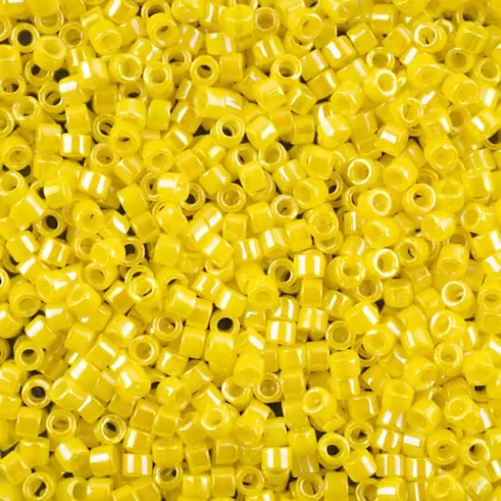 John Bead 11/0 Miyuki Delica Glass Seed Beads, 5g Yellow AB {1}