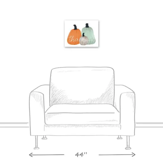 Thankful Pumpkins Canvas Wall Art {6}