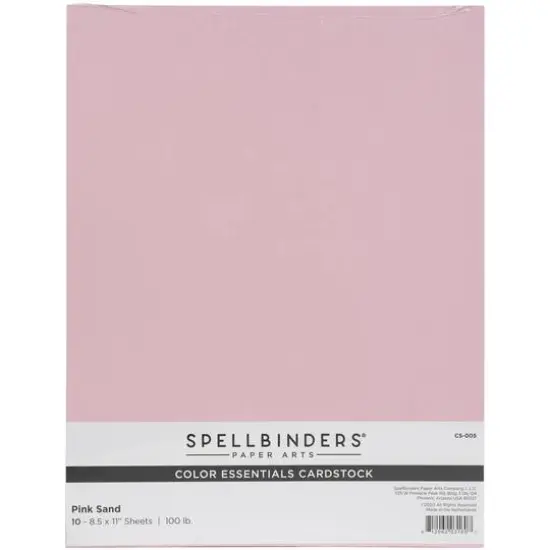 Spellbinders&reg; Color Essentials 8.5" x 11" Cardstock, 10 Sheets Pink Sand {1}