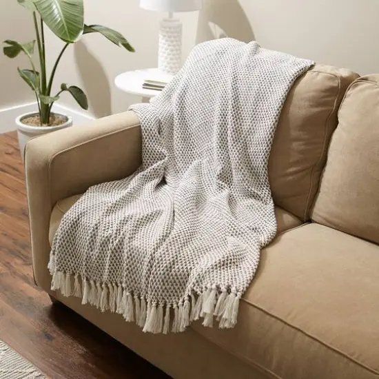 DII&reg; Woven Throw Brown {6}