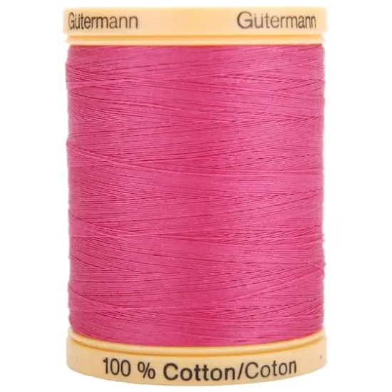 G&uuml;termann Natural Cotton Thread Solids, 876yd. Fuchsia Flowers {1}