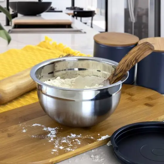 MegaChef Multipurpose Stackable Mixing Bowl Set with Lids {9}