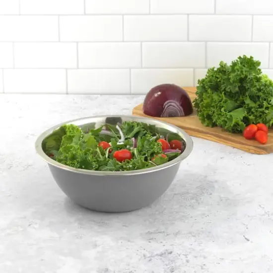 JoyJolt&reg; Stainless Steel Mixing Bowl Set Gray {7}