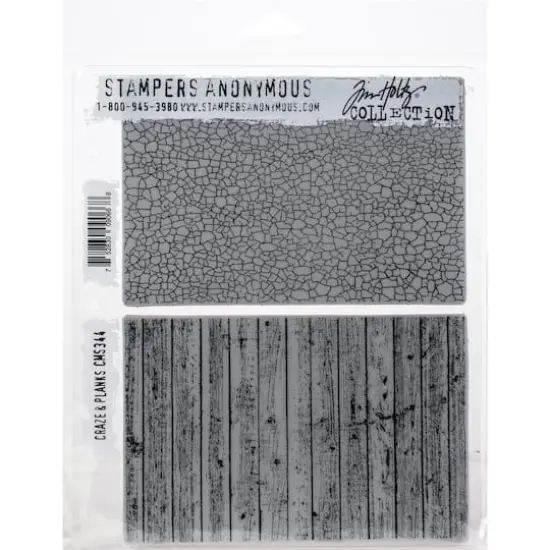 Stampers Anonymous Tim Holtz&reg; Craze & Planks Cling Stamps {1}