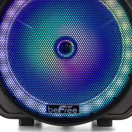 beFree Sound 12" Bluetooth Rechargeable Portable PA Party Speaker With Reactive LED Lights {4}